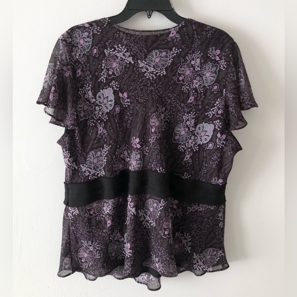 Lane Bryant Paisley Wrap-Style Blouse - Picture 3 of 4
